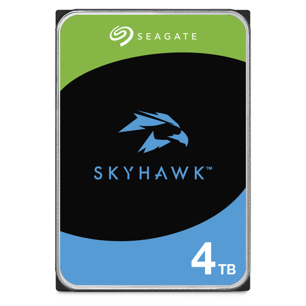 Seagate SkyHawk 4TB SATA Surveillance SATA III 3.5" Internal Hard Drive, 256 MB Cache, 5400 RPM, Up to 180 MB/s Sustained Transfer Rates, 1 Million Hours MTBF, Up to 64 HD Cameras | ST4000VX016