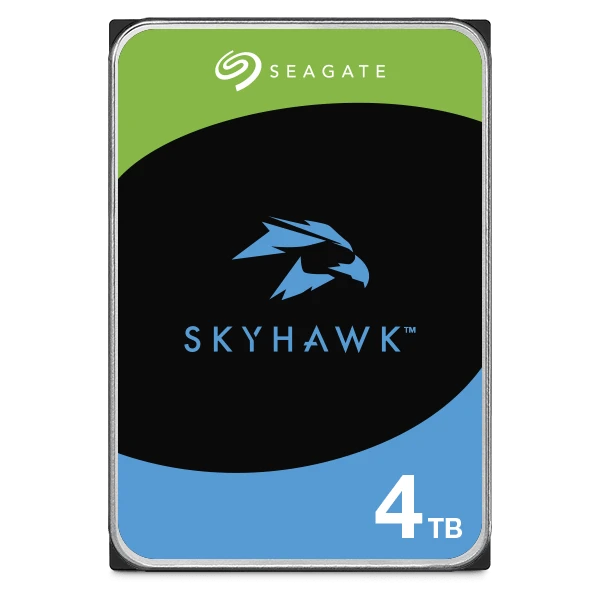 Seagate SkyHawk 4TB SATA Surveillance SATA III 3.5" Internal Hard Drive, 256 MB Cache, 5400 RPM, Up to 180 MB/s Sustained Transfer Rates, 1 Million Hours MTBF, Up to 64 HD Cameras | ST4000VX016