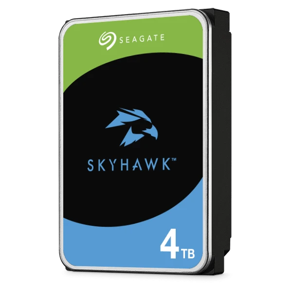 Seagate SkyHawk 4TB SATA Surveillance SATA III 3.5" Internal Hard Drive, 256 MB Cache, 5400 RPM, Up to 180 MB/s Sustained Transfer Rates, 1 Million Hours MTBF, Up to 64 HD Cameras | ST4000VX016