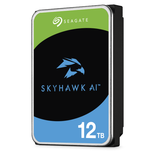 Seagate Skyhawk AI 12TB SATA 6.0Gb/s 3.5'' Internal Hard Drive, 256MB Cache, 7200 Rpm, 250 MB/s Max Sustained Transfer Rate, Network Video Recorder, Camera Device Supported | ST12000VE001