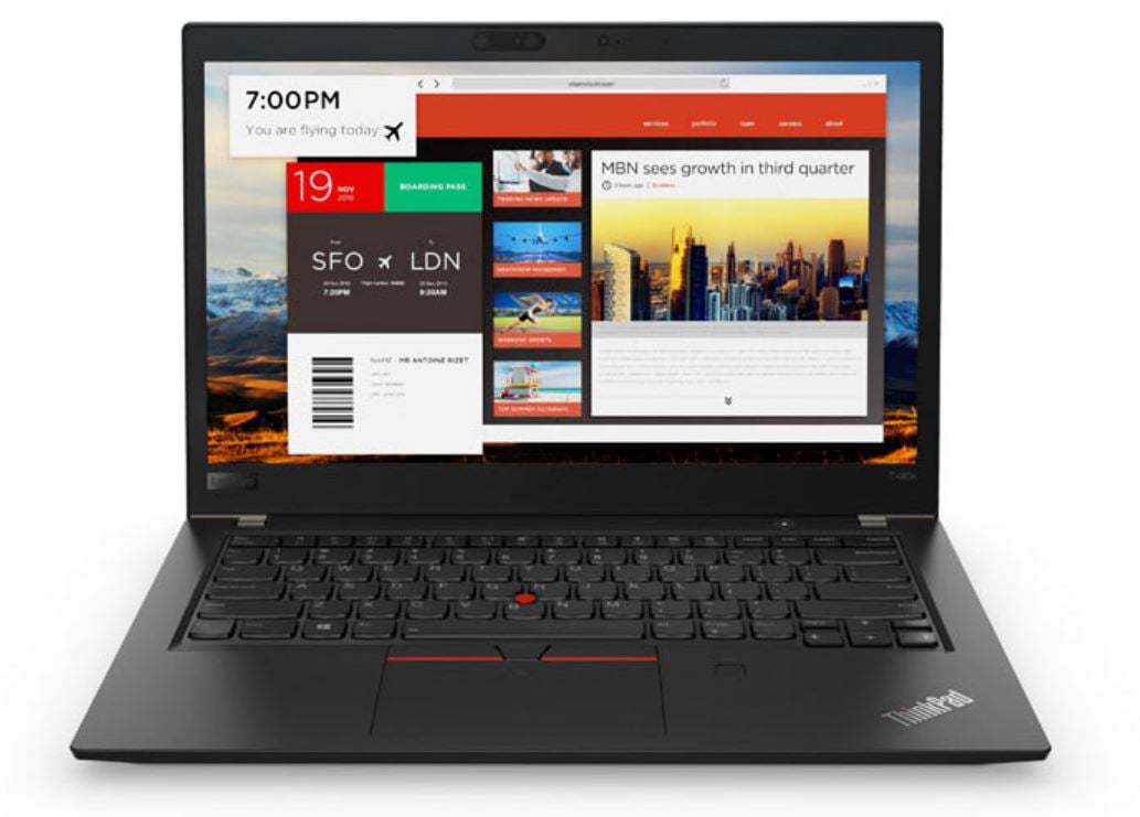 Renewed Lenovo ThinkPad T480s Laptop Intel Core i7 8th Gen, 8GB RAM, 256GB NVMe SSD, 14" FHD Display, Win10