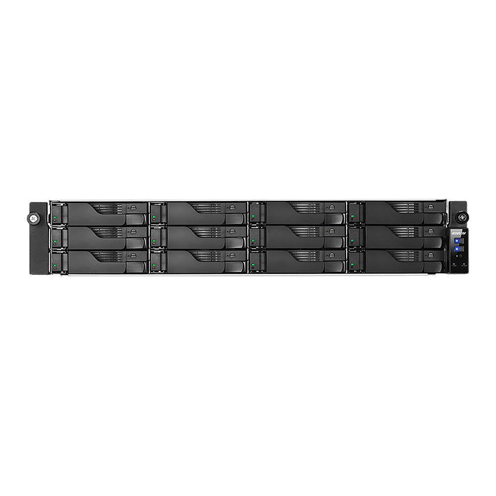 Asustor AS6512RD 12 Bay, Intel Atom C3538 2.1GHz Quad-Core, 8 GB DDR4-2133, Rack Model NAS Enclosure