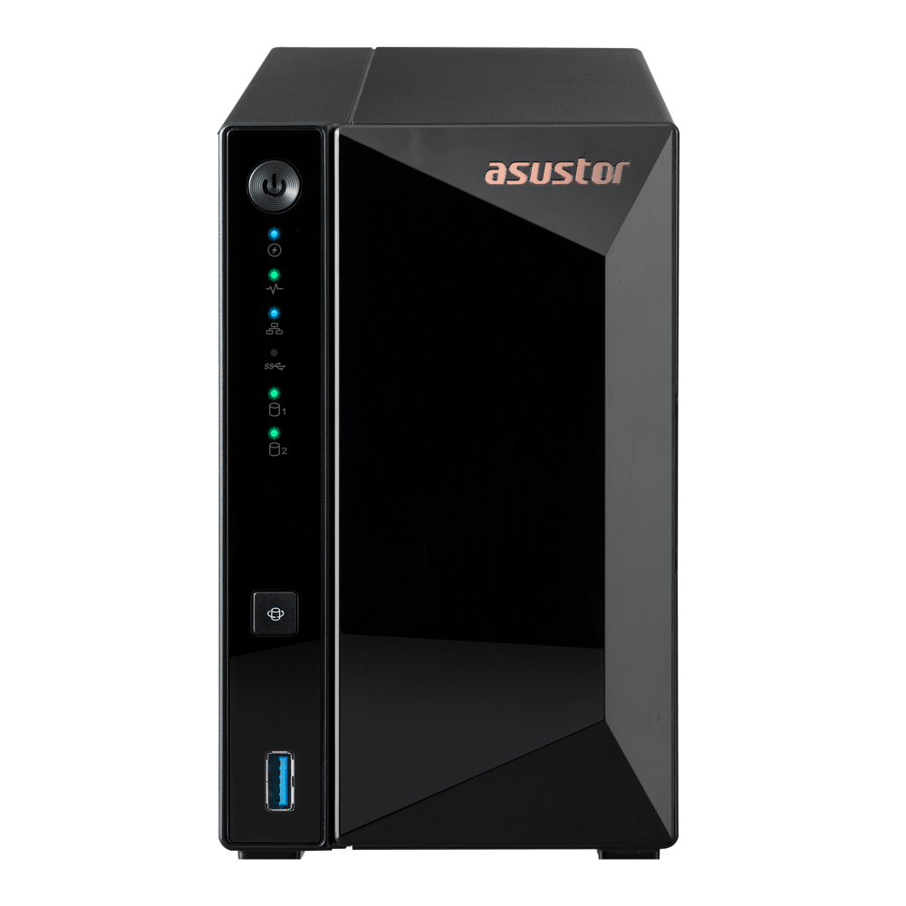 Asustor AS3302T 2 Bay, Realtek RTD1296, Quad-Core 1.4GHz, 2GB, Tower  NAS Enclosure