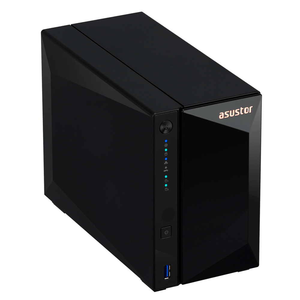 Asustor AS3302T 2 Bay, Realtek RTD1296, Quad-Core 1.4GHz, 2GB, Tower  NAS Enclosure