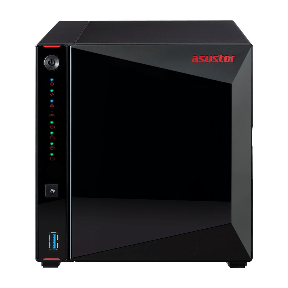 Asustor AS5304T 4 Bay, Intel Celeron, Dual-Core, 4GB SO-DIMM DDR4, Tower NAS Enclosure