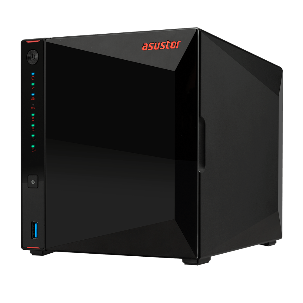 Asustor AS5304T 4 Bay, Intel Celeron, Dual-Core, 4GB SO-DIMM DDR4, Tower NAS Enclosure