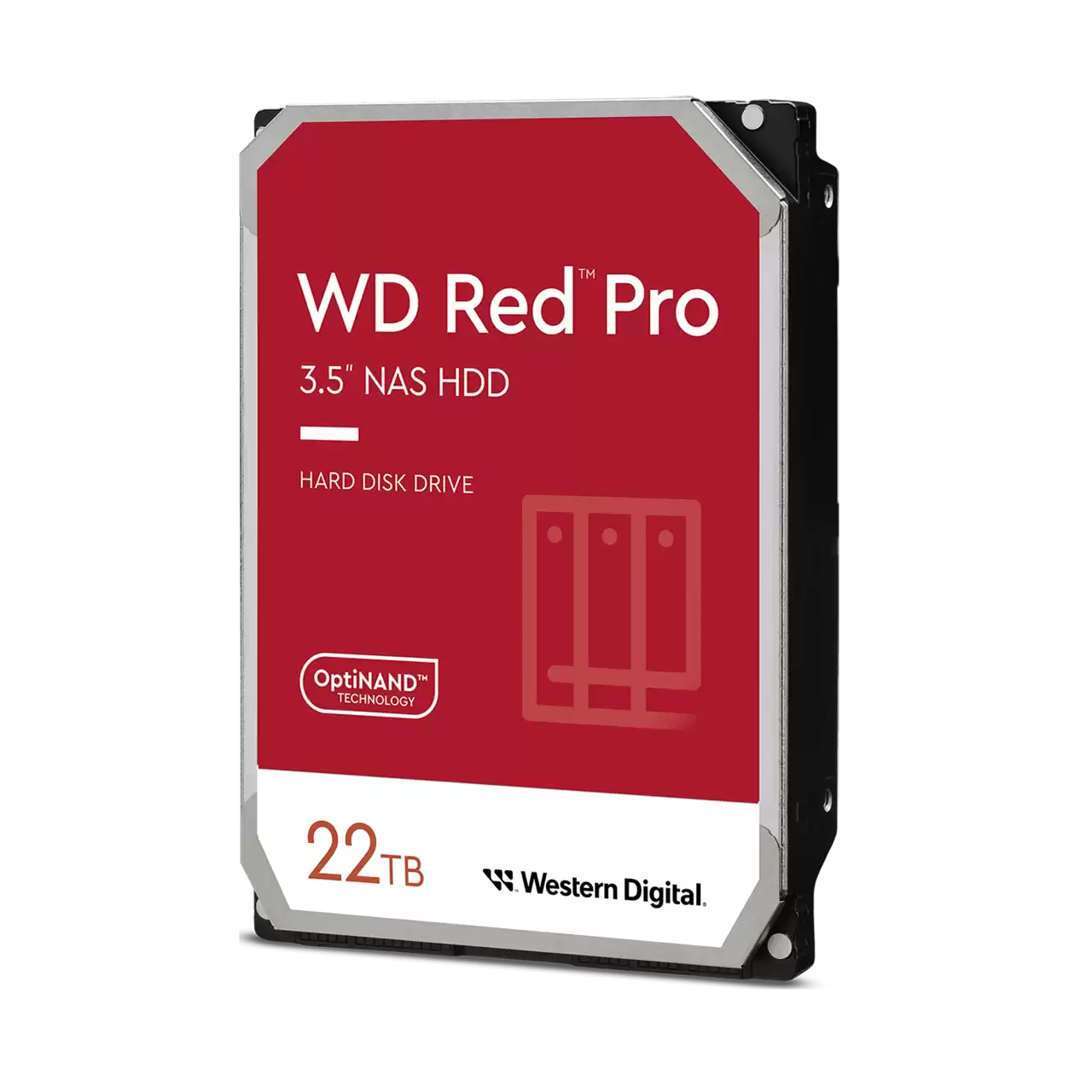 WD Red Pro 22TB SATA III 3.5" Internal NAS HDD, 7200 rpm Speed, 512MB Cache, 3D Active Balance Plus, 1 Million Hours MTBF, NASware 3.0 Technology | WD221KFGX